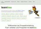 Screenshot von Webportal Prospektverteilung teambee mit Bundesweite SEO